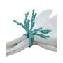 Dinner Napkin Ring with Beaded Design, Set of 4