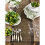 Nubby Texture Border Design Woven Table Runner