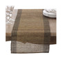 Nubby Texture Border Design Woven Table Runner