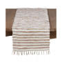 Leather and Cotton Woven Chindi Table Runner