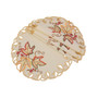 Moisson Leaf Embroidered Cutwork Fall Placemats Round - Set of 4