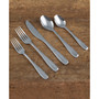 Waylen Mirror 40-Piece Flatware with Rustic Buffet, Service for 8