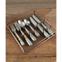 Waylen Mirror 40-Piece Flatware with Rustic Buffet, Service for 8