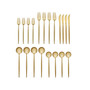 Skandia Zephyr Satin Gold 20-PC Flatware Set, Service for 4