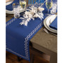 Embroidered Star David Table Runner