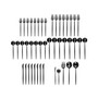 Skandia Zephyr Black 45 Piece Flatware Set, Service For 8