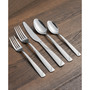 Tabitha Sand Pebble Flatware with Chrome Buffet Set, 40 Piece