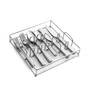 Tabitha Sand Pebble Flatware with Chrome Buffet Set, 40 Piece