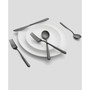 Lorenn Black Satin 20-Piece Flatware Set, Service for 4