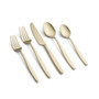 Nylah Champagne Satin Flatware Set, 20 Piece