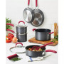 Create Delicious Hard-Anodized Aluminum 11-Pc. Nonstick Cookware Set