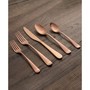 Rhiannon Copper Satin 20-Piece Flatware Set, Service for 4