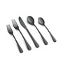 Xyla Black Satin Flatware Set, 20 Piece