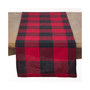 Cotton Table Runner with Buffalo Plaid Pattern, 16" x 108"