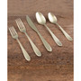 Delia Champagne Satin 20-Piece Flatware Set, Service for 4