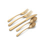 Kenbrook Champagne Tumbled 20 Piece Everyday Flatware Set, Service For 4