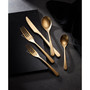 Kenbrook Champagne Tumbled 20 Piece Everyday Flatware Set, Service For 4
