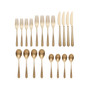 Kenbrook Champagne Tumbled 20 Piece Everyday Flatware Set, Service For 4