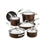 Nouvelle Copper Luxe Sable Hard-Anodized Non-Stick Cookware Set, 11 Piece