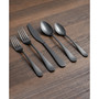 Rhiannon Black Satin 20-Piece Flatware Set, Service for 4