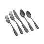 Rhiannon Black Satin 20-Piece Flatware Set, Service for 4