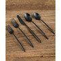 Gaze Black Satin 20-Piece Flatware Set, Service for 4