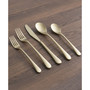 Xyla Champagne Satin Flatware Set, 20 Piece