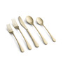 Xyla Champagne Satin Flatware Set, 20 Piece