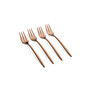 Gaze Copper Mirror Cocktail Forks Set, 4 Piece