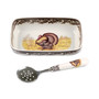 Woodland Turkey Cranberry Dish with Slotted Spoon