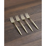 Gaze Champagne Satin Cocktail Forks Set, 4 Piece