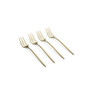 Gaze Champagne Satin Cocktail Forks Set, 4 Piece