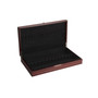 Dark Walnut Lined Single Stainless-Steel Flatware 19in Chest