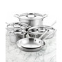 D5 Brushed Stainless Steel Cookware Set, 10 Piece Set