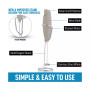 Handheld Milk Frother Stainless Steel Single Whisk with Stand