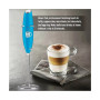 Handheld Milk Frother Stainless Steel Single Whisk with Stand