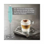 Handheld Milk Frother Stainless Steel Single Whisk with Stand