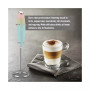 Handheld Milk Frother Stainless Steel Single Whisk with Stand