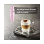 Handheld Milk Frother Stainless Steel Single Whisk with Stand