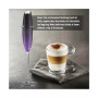 Handheld Milk Frother Stainless Steel Single Whisk with Stand