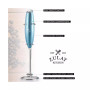 Handheld Milk Frother Stainless Steel Single Whisk with Stand