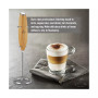 Handheld Milk Frother Stainless Steel Single Whisk with Stand
