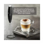 Handheld Milk Frother Stainless Steel Single Whisk with Stand