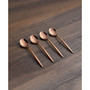 Gaze Copper Mirror Demi Spoon Set, 4 Piece