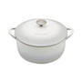 Natural Canvas Cast Iron 4.25 Qt. Round Covered Casserole