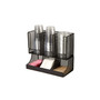 6 Compartment Upright Breakroom Coffee Condiment and Cup Storage Organizer