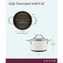 Achieve Hard Anodized Nonstick 4 Quart Saucepot with Lid
