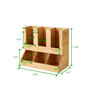 6 Compartment Upright Coffee Condiment and Cup Storage Organizer