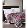 Classic Fair Isle Black Ultra Soft Plush Fleece Reversible Blanket, Twin