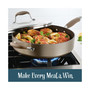 Advanced Home Hard-Anodized Nonstick 5-Qt. Sauté Pan with Helper Handle